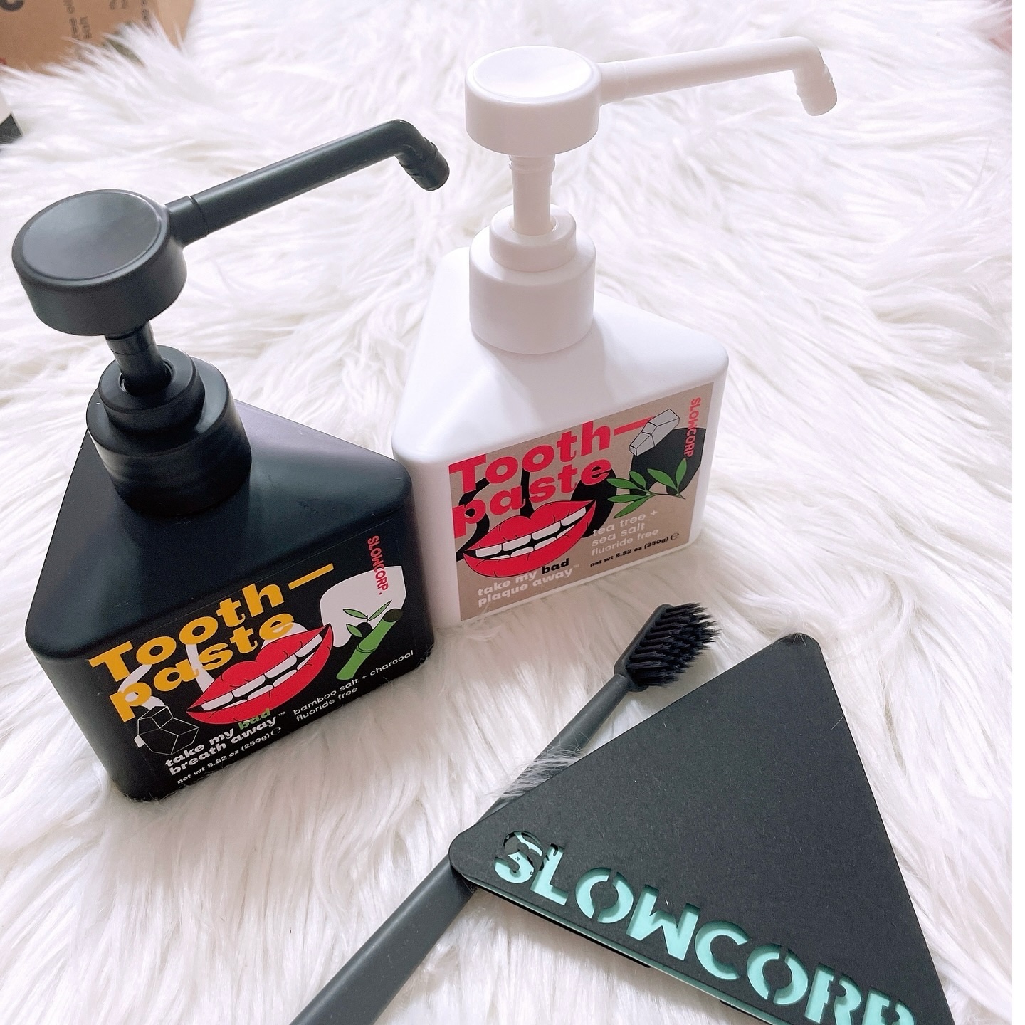 toothpaste tea tree oil + sea salt/SLOWCORP/歯磨き粉を使ったクチコミ（2枚目）