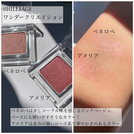 ワンダークリエイション /ブリリアージュ/単色アイシャドウを使ったクチコミ(3枚目)
