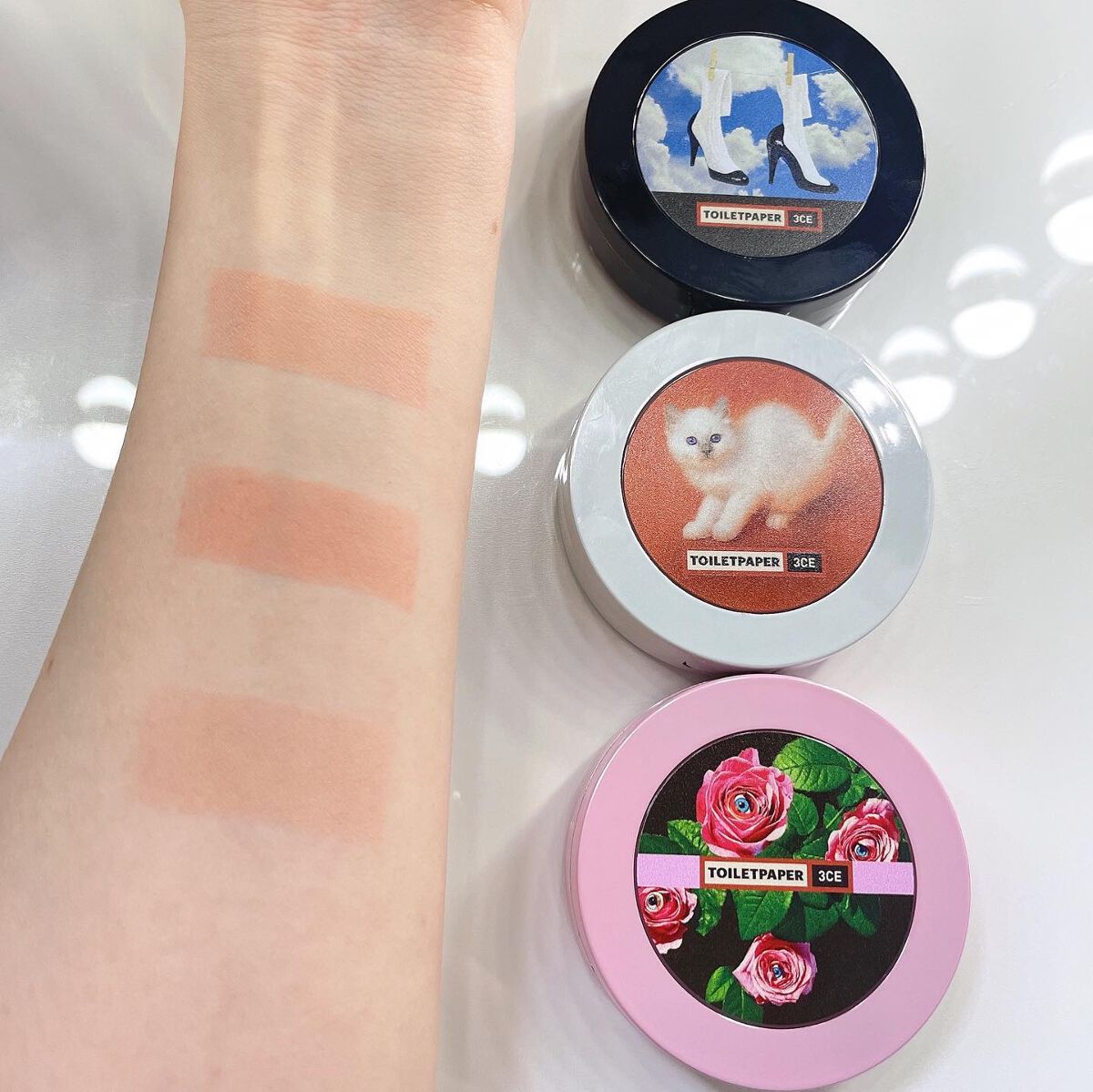 [3CE X TOILETPAPER] 3CE FACE BLUSH/3CE/パウダーチークを使ったクチコミ（2枚目）