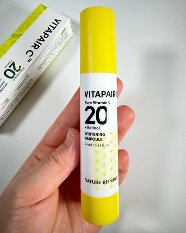 ・
#ネイチャーリパブリック / @naturerepublic_jp

🟡ビタペアC ピュアビタミンC
ホワイトニングアンプル(24ml)

真っ白な英国産生ビタミンCが、
20 %も入った高濃縮美容