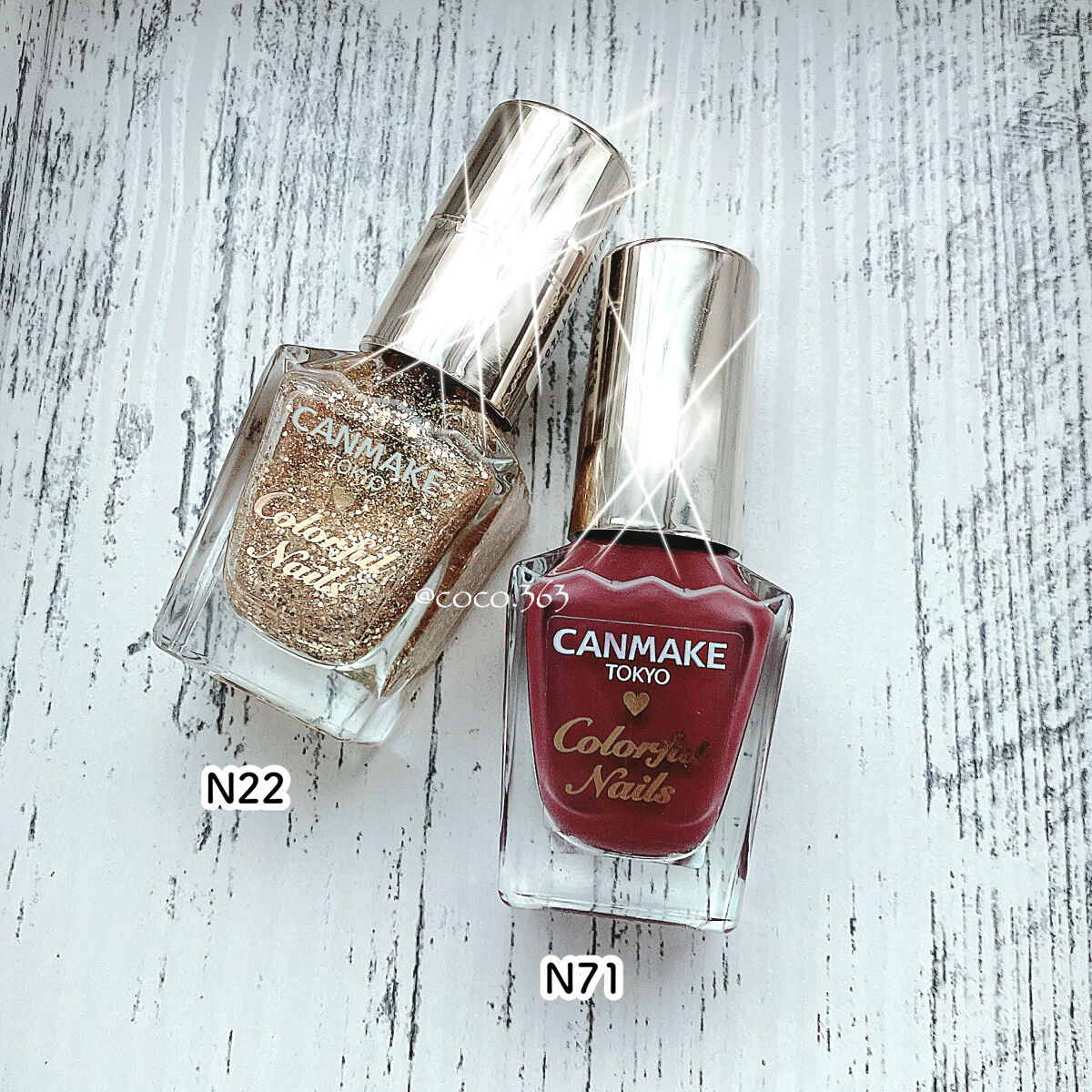 カラフルネイルズ N22 スパークリングゴールド/キャンメイク/マニキュアを使ったクチコミ（3枚目）