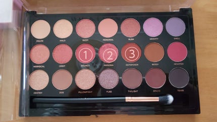 INFATUATION 21 SHADE EYESHADOW PALETTE &BRUSH/PROFUSION COSMETICS/アイシャドウパレットを使ったクチコミ(2枚目)