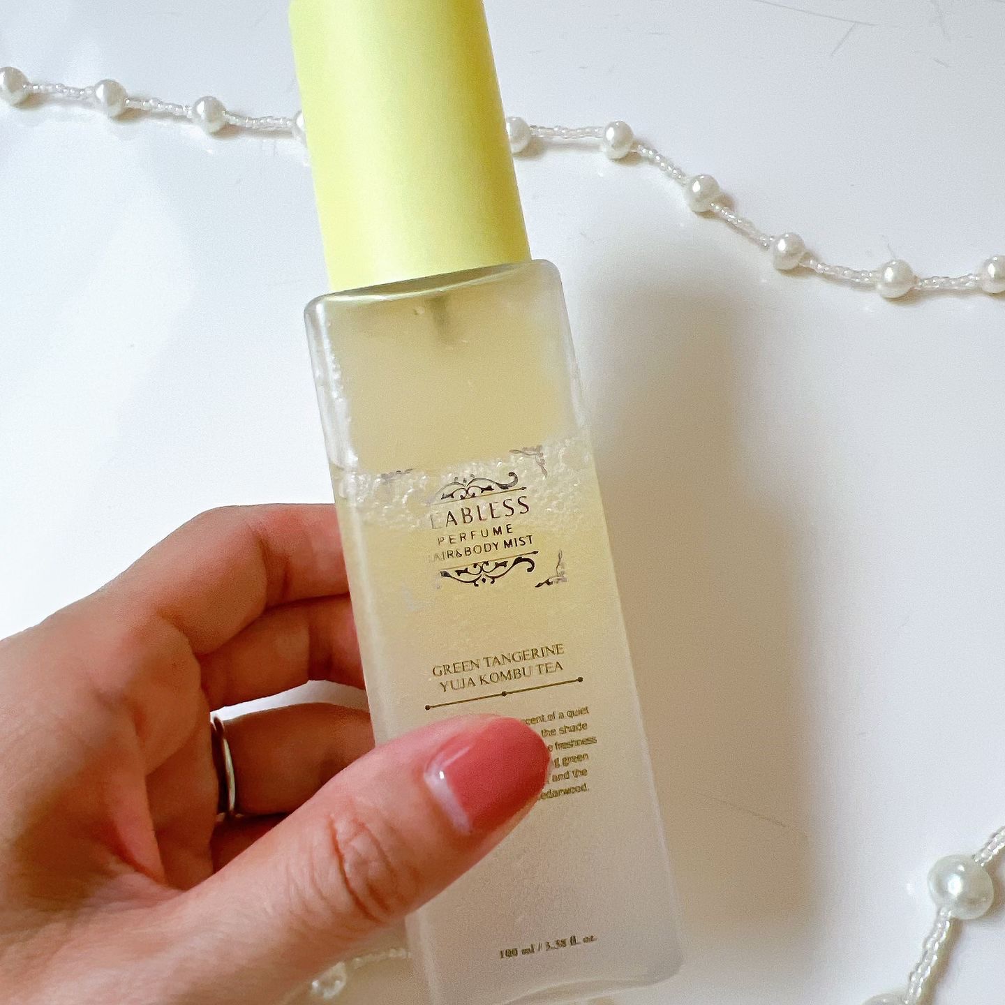清柑柚子コンブチャパフュームヘア&ボディミスト/TEABLESS/ヘアミストを使ったクチコミ（3枚目）