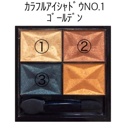 カラフルアイシャドウ/DAISO/アイシャドウパレットを使ったクチコミ(2枚目)