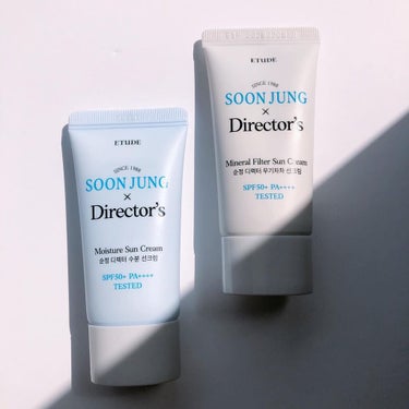 ETUDE
SOON JUNG × Director's Sun Cream

ディレクターパイさんがSPF指数から成分まで開発プロセスに直接参加。
しつこく検証して共同開発された日焼け止め。

□SP