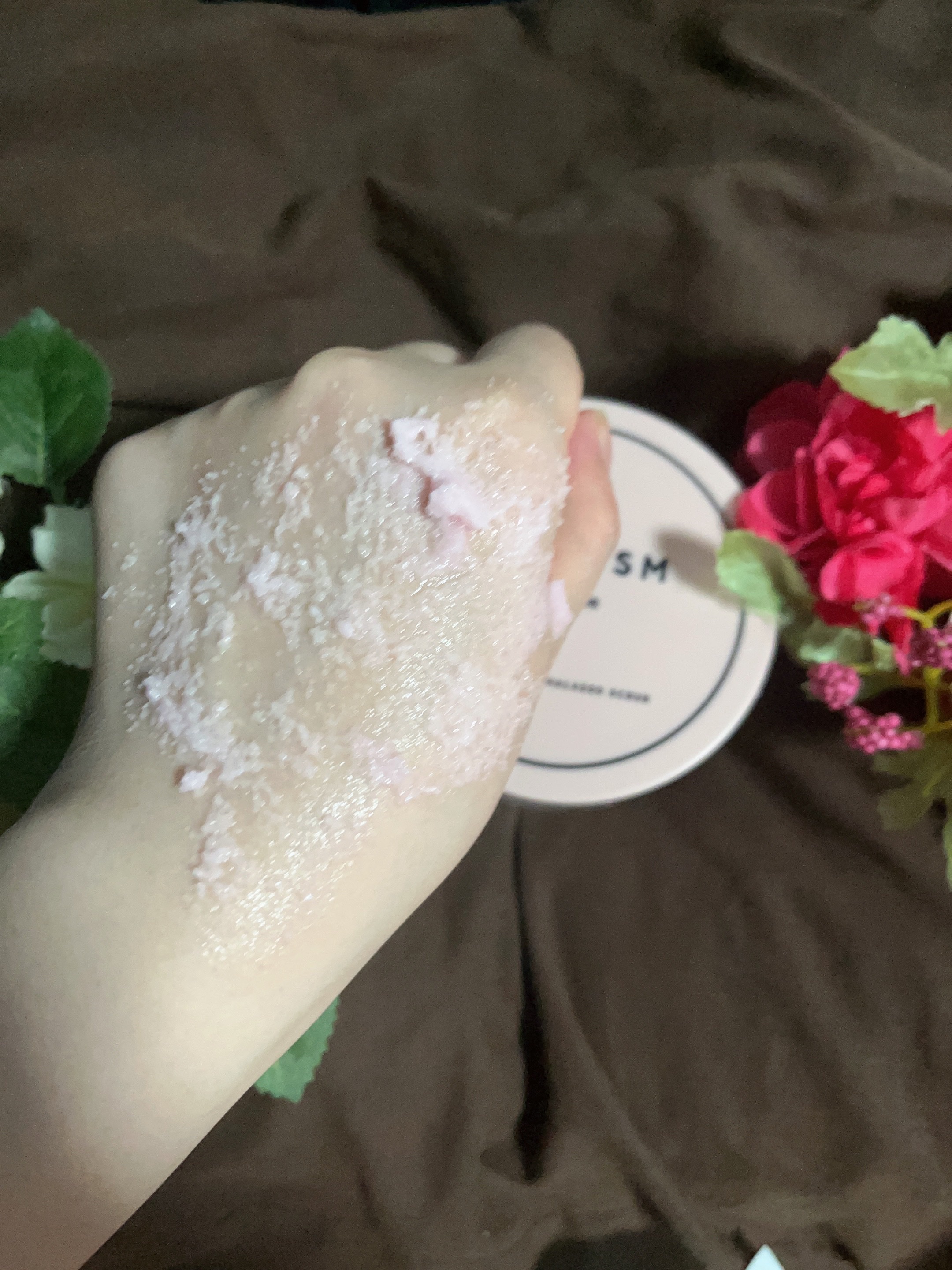 Q+Me スウィート ボム タラソ スクラブ/AGARISM/バストケア・ヒップケアを使ったクチコミ（3枚目）