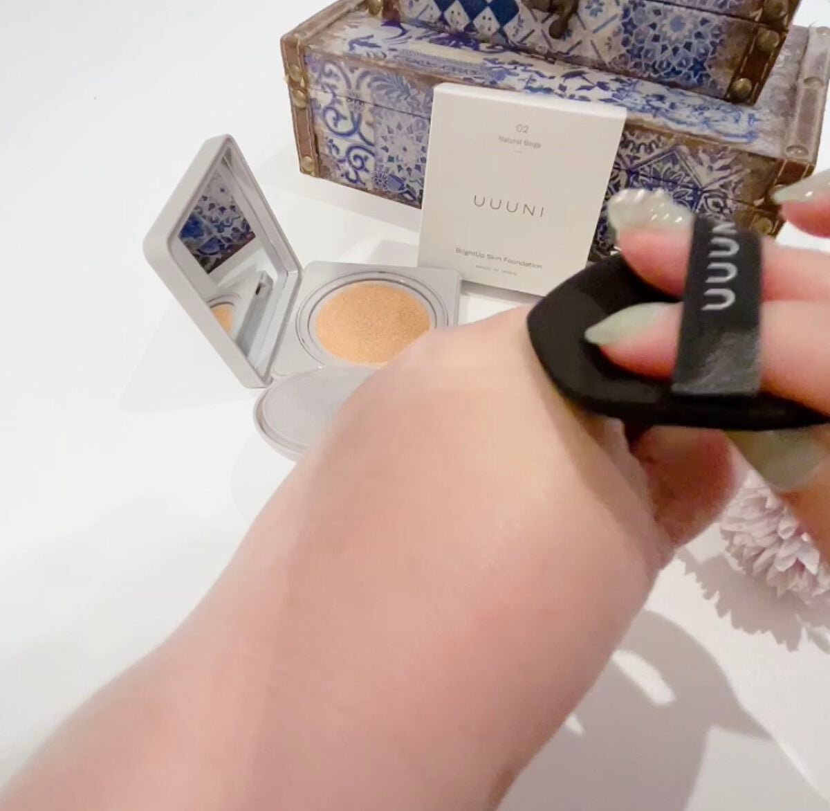 ブライトアップスキンファンデーション/UUUNI/クッションファンデーションを使ったクチコミ(4枚目)