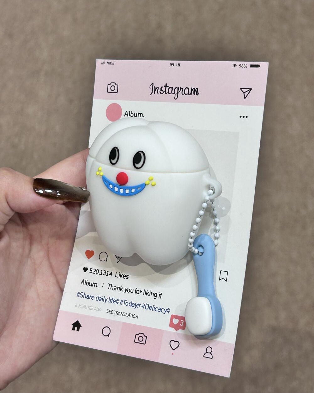 ケース大好きっ子 on LIPS 「歯が白い#iPhoneケース#購入品#ダイソー#購入品紹介#ギ..」(3枚目)