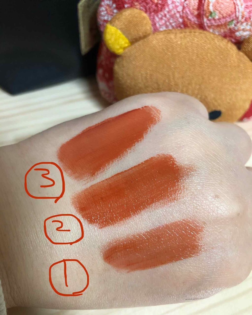 ジューシーラスティングティント/rom&nd/リップティントを使ったクチコミ（2枚目）