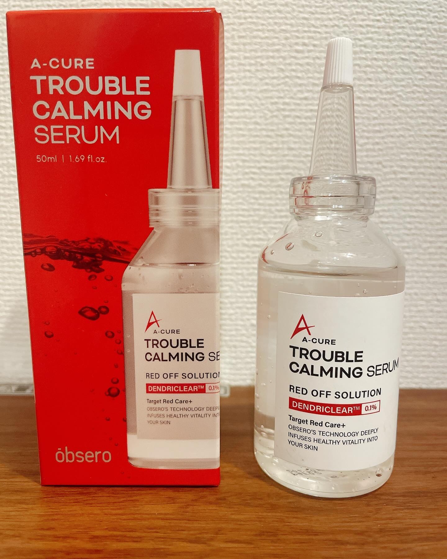 エーキュアトラブルカーミングセラム/obsero/美容液を使ったクチコミ（1枚目）