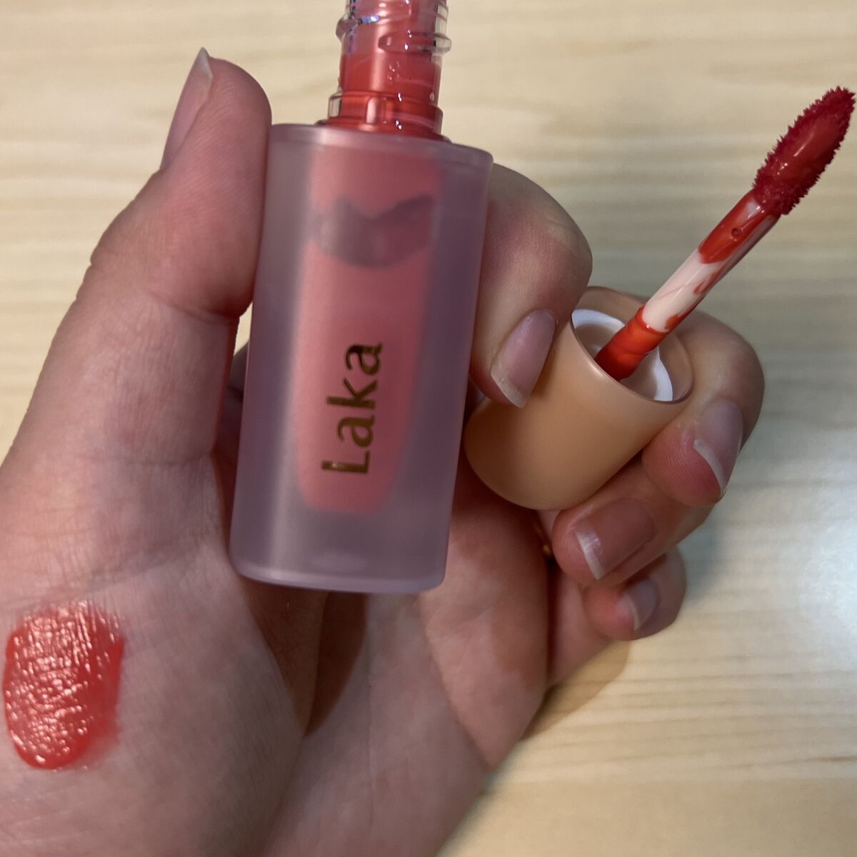 フルーティーグラムティント 109 フレッシュ/Laka/リップティントを使ったクチコミ（2枚目）