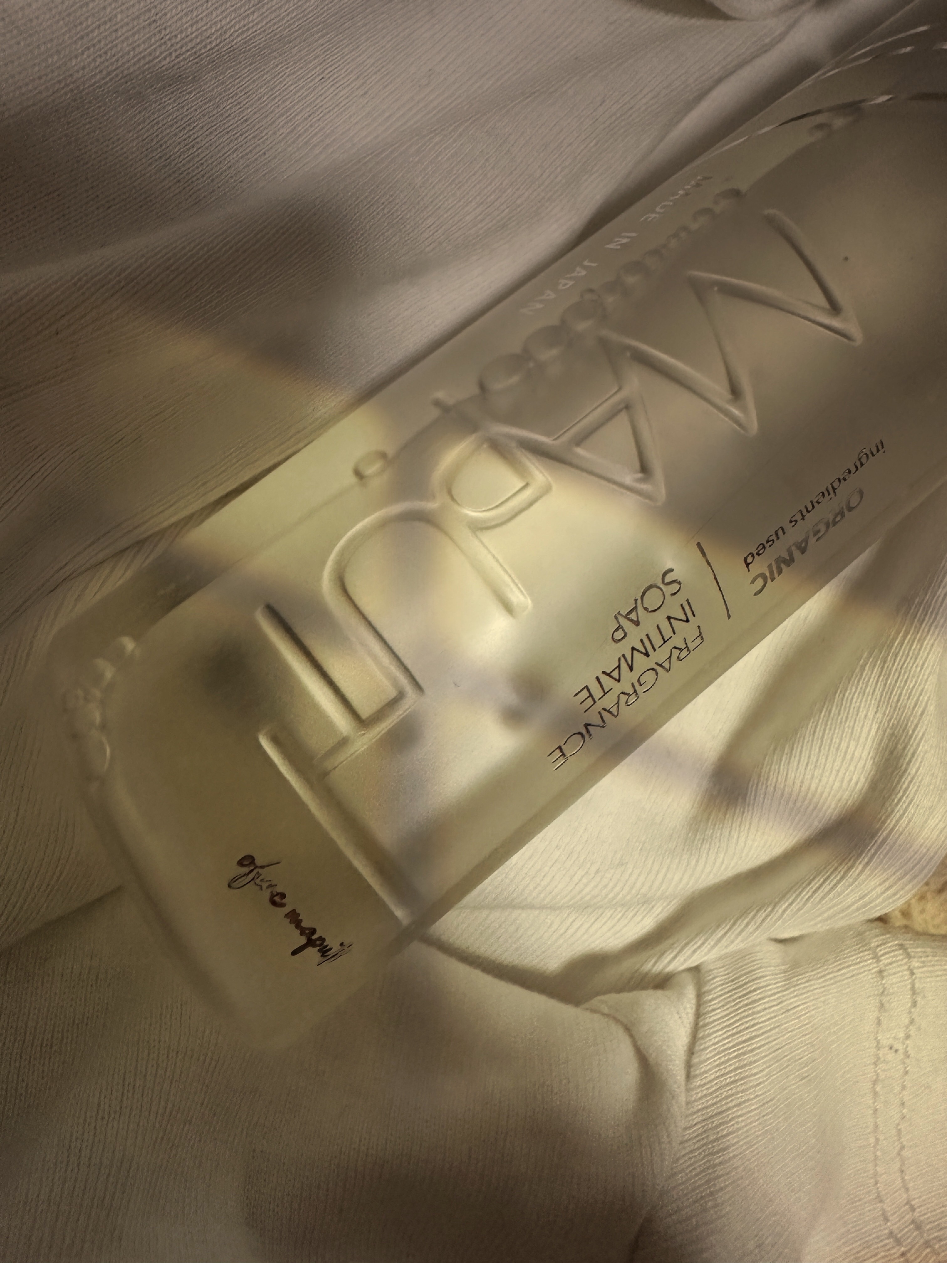 オーガニックフレグランスインティメイトソープ MAPUTI 120ml【旧】/MAPUTI/デリケートゾーンケアを使ったクチコミ（1枚目）