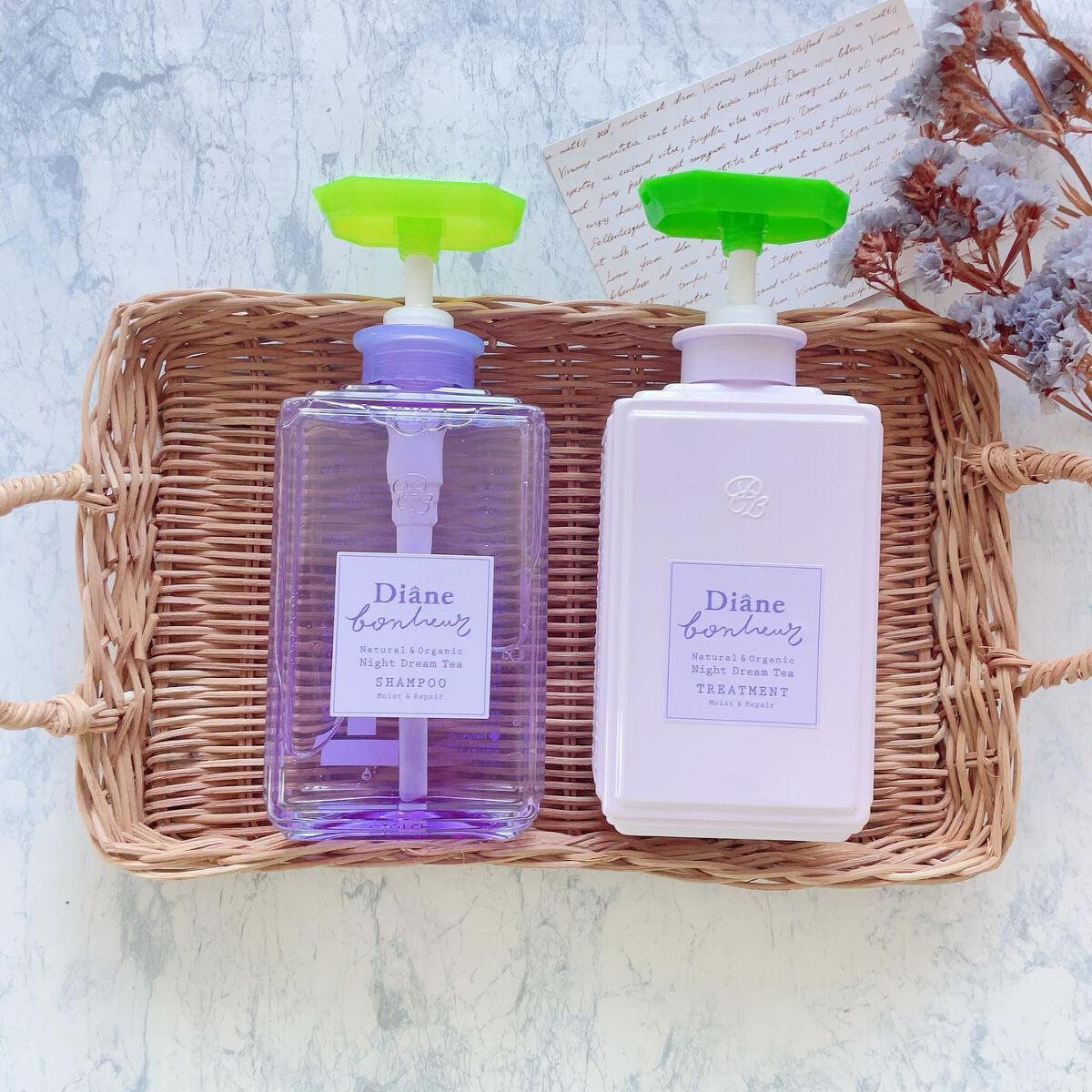 ダイアンボヌール モイスト&リペア シャンプー/トリートメント ナイトドリームティーの香り/ダイアン/市販シャンプーを使ったクチコミ(1枚目)