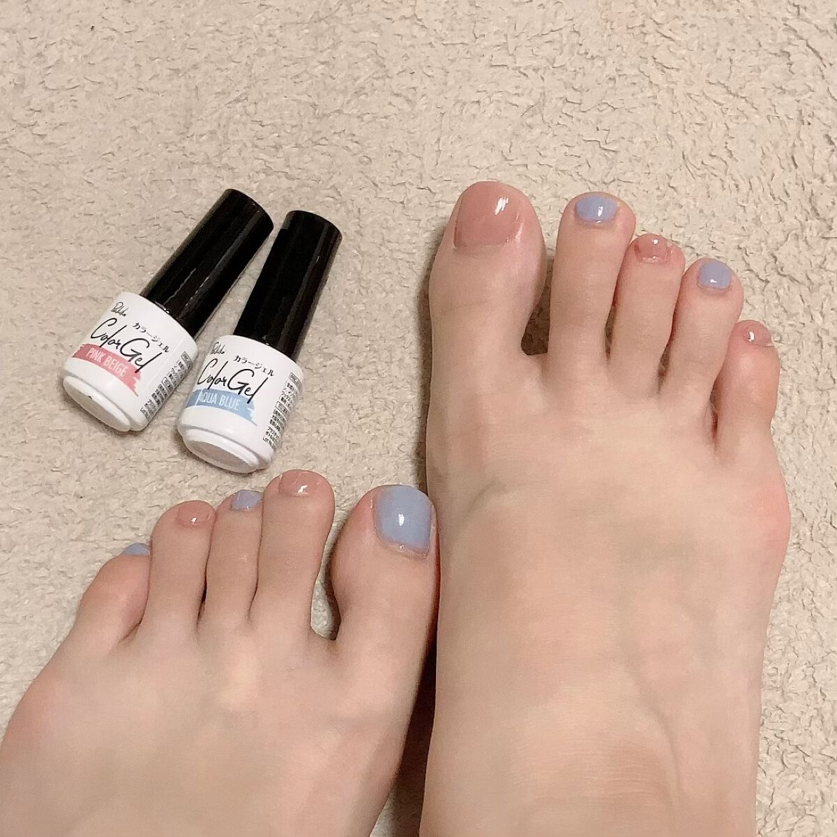 パル カラージェル アクアブルー/キャンドゥ/ジェルネイルを使ったクチコミ（1枚目）