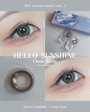 HELLO SUNSHINE  Clear Gray/Hello Sunshine/カラーコンタクトレンズを使ったクチコミ（1枚目）
