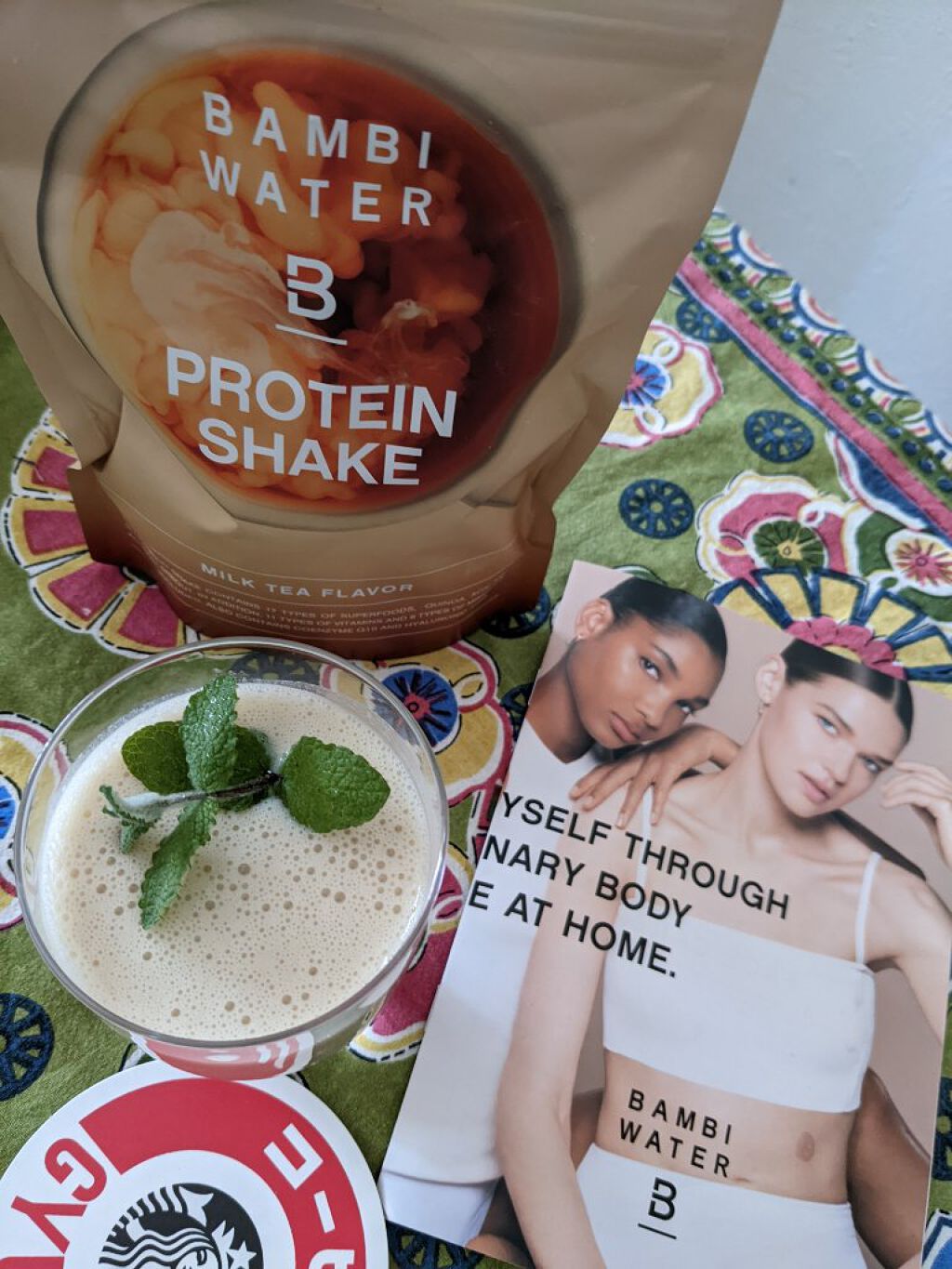 BAMBI WATER プロテインシェイク バナナのクチコミ「お肌のためにも、健康のためにも〜❣️プロテイン飲んでます(*´艸`*)♡しかもおいしーやつ！ .....」（1枚目）