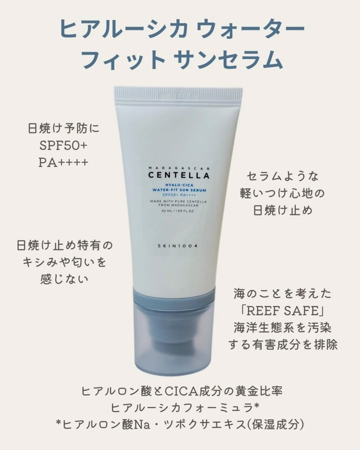 ヒアルーシカ ウォーターフィット サンセラム/SKIN1004/日焼け止めローションを使ったクチコミ(2枚目)