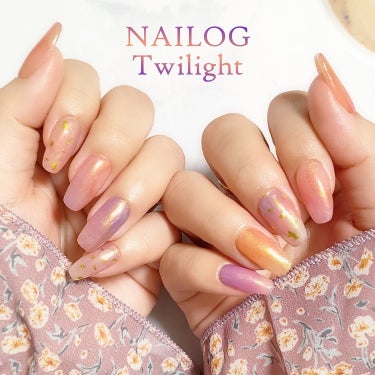 NAILOG ジェルネイルシールのクチコミ「💅

NAILOG
　Twilight
＋α
　グローパウダー（Maruti color/Be.....」（1枚目）