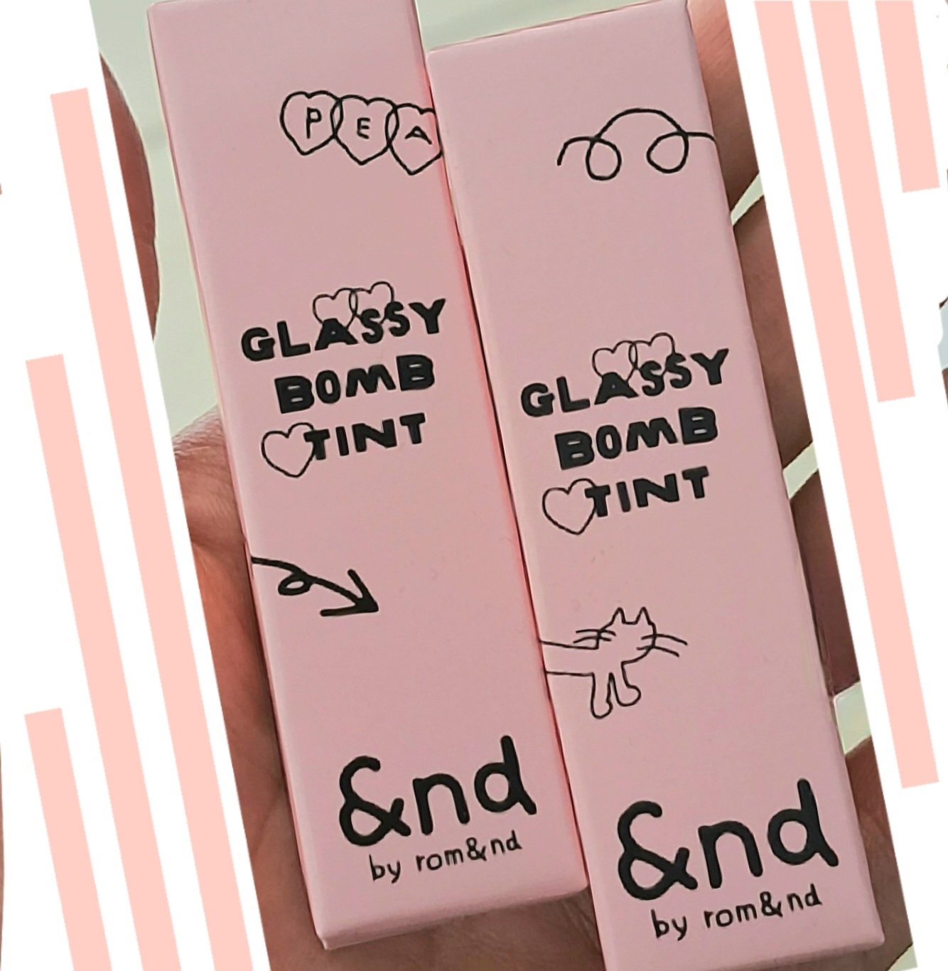 アンドバイロムアンド　グラッシーボムティント/&nd by rom&nd/リップティントを使ったクチコミ（2枚目）