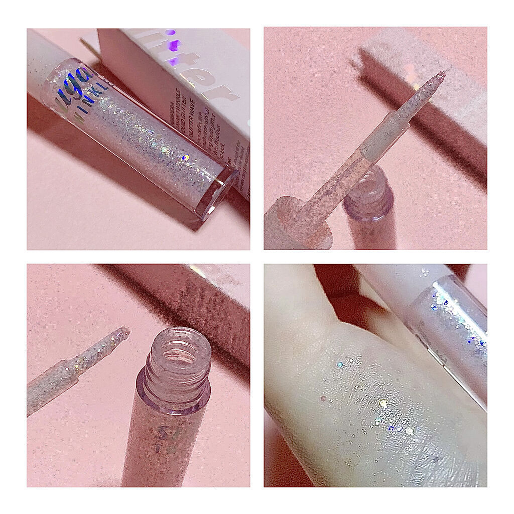 シュガー トゥインクル リキッド グリッター/PERIPERA/グリッターを使ったクチコミ（2枚目）