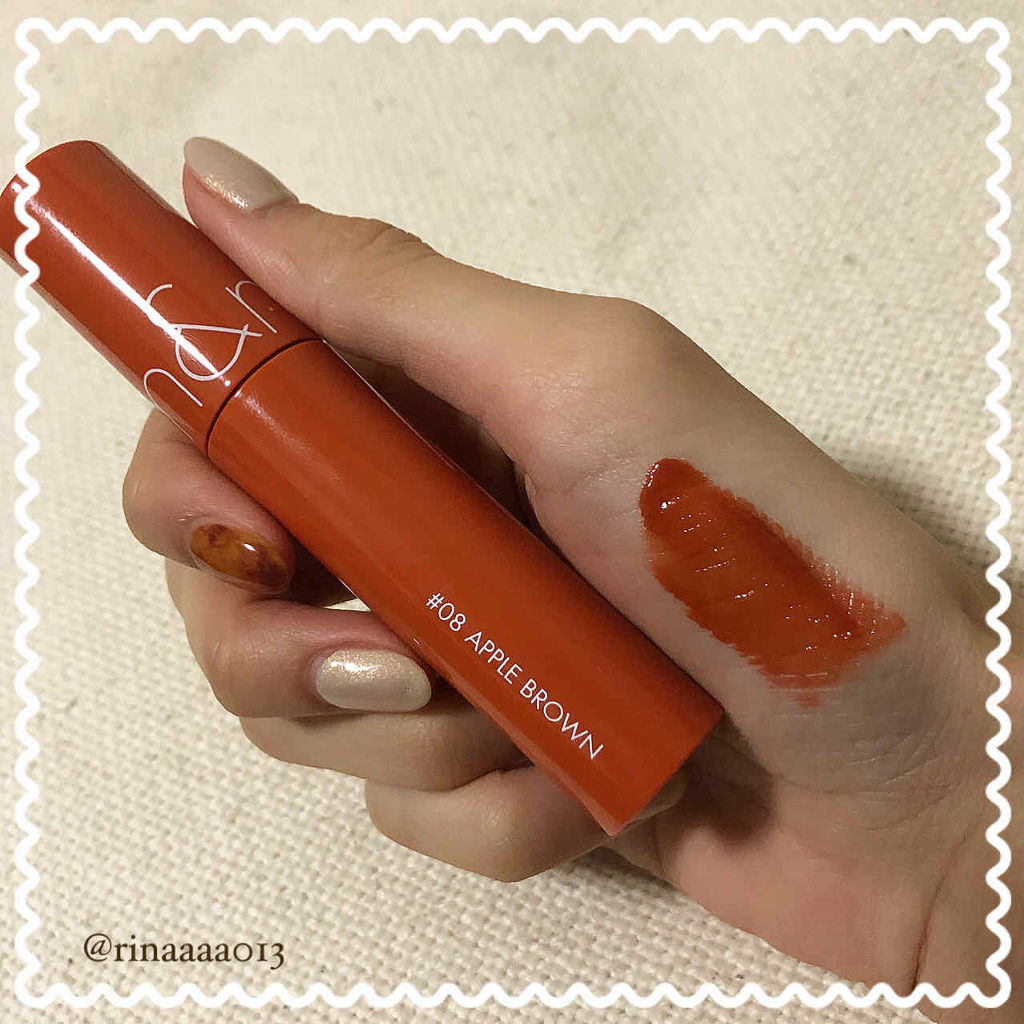 ジューシーラスティングティント/rom&nd/リップティントを使ったクチコミ（2枚目）