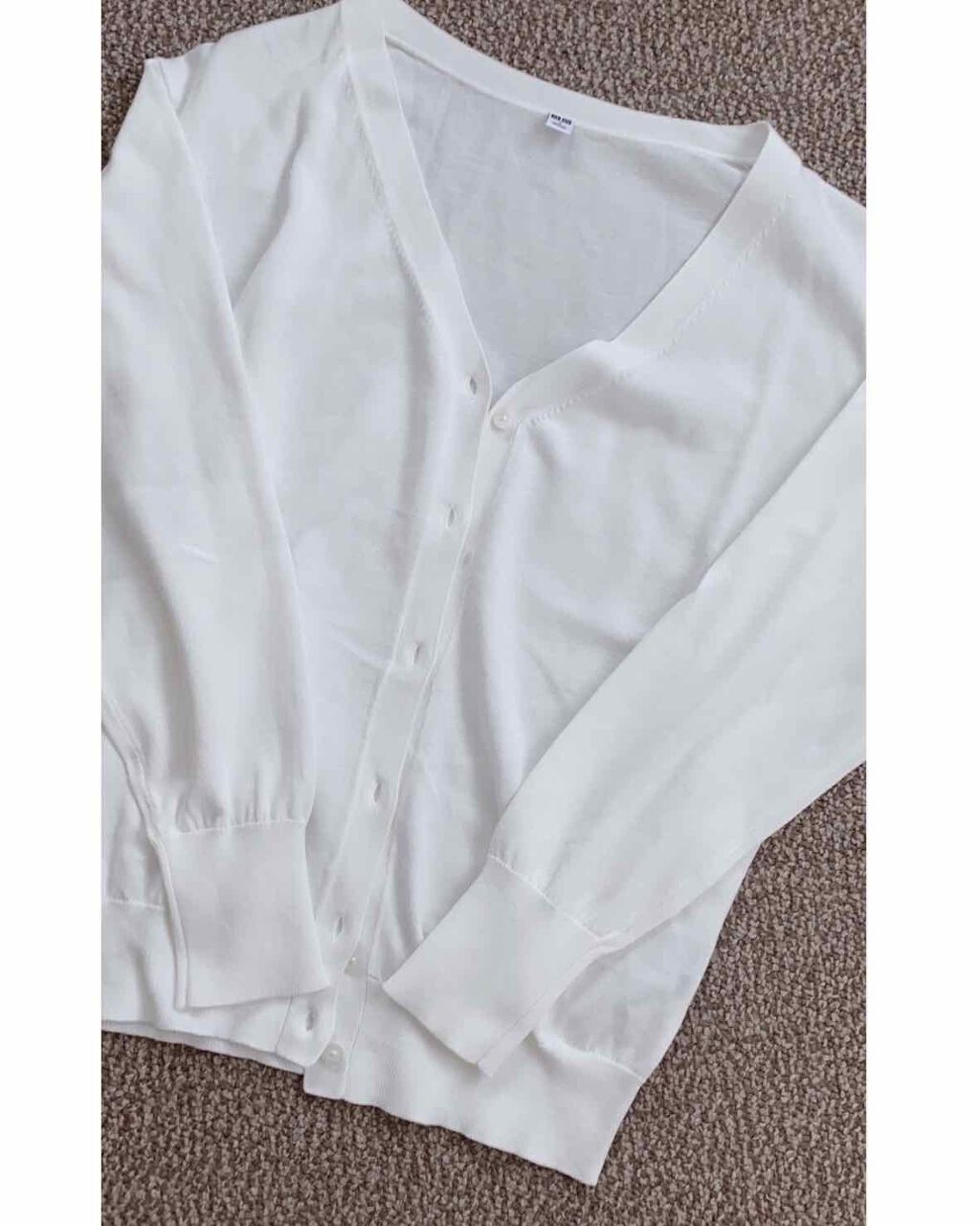 UVカットスーピマコットンVネックカーディガン / ユニクロ