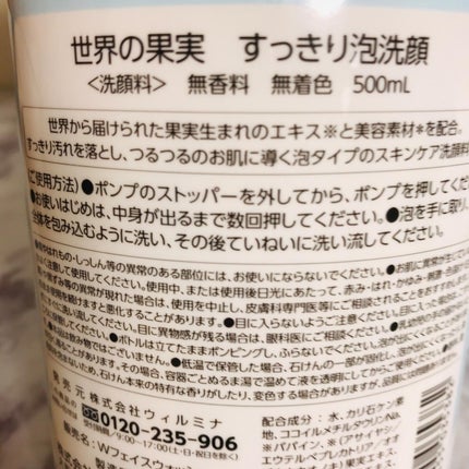 世界の果実 すっきり泡洗顔/世界の果実/泡洗顔を使ったクチコミ(4枚目)