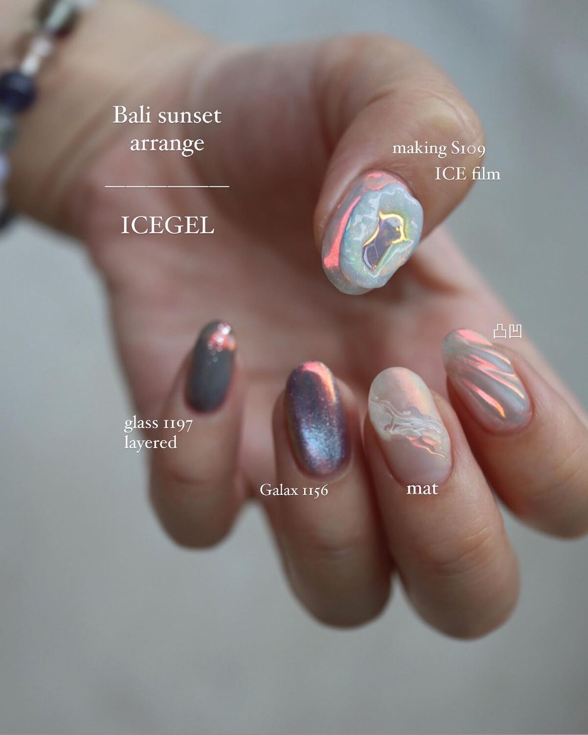 グローパウダー/ICEGEL/ネイルチップ・パーツを使ったクチコミ（1枚目）