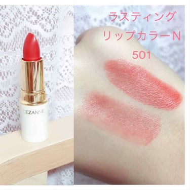 可愛いオレンジリップ💄💕
〝セザンヌ
 ラスティング リップカラーＮ501〟
            480円

使いやすいオレンジリップがほしくて、LIPSを見ていたら、これを見つけたので買いました😆