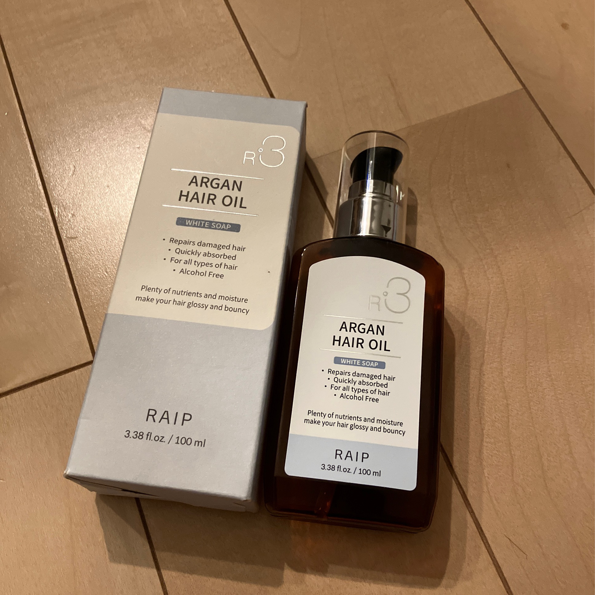 ライプ R3 アルガン ヘアオイル ホワイトソープ/RAIP/ヘアオイルを使ったクチコミ（1枚目）