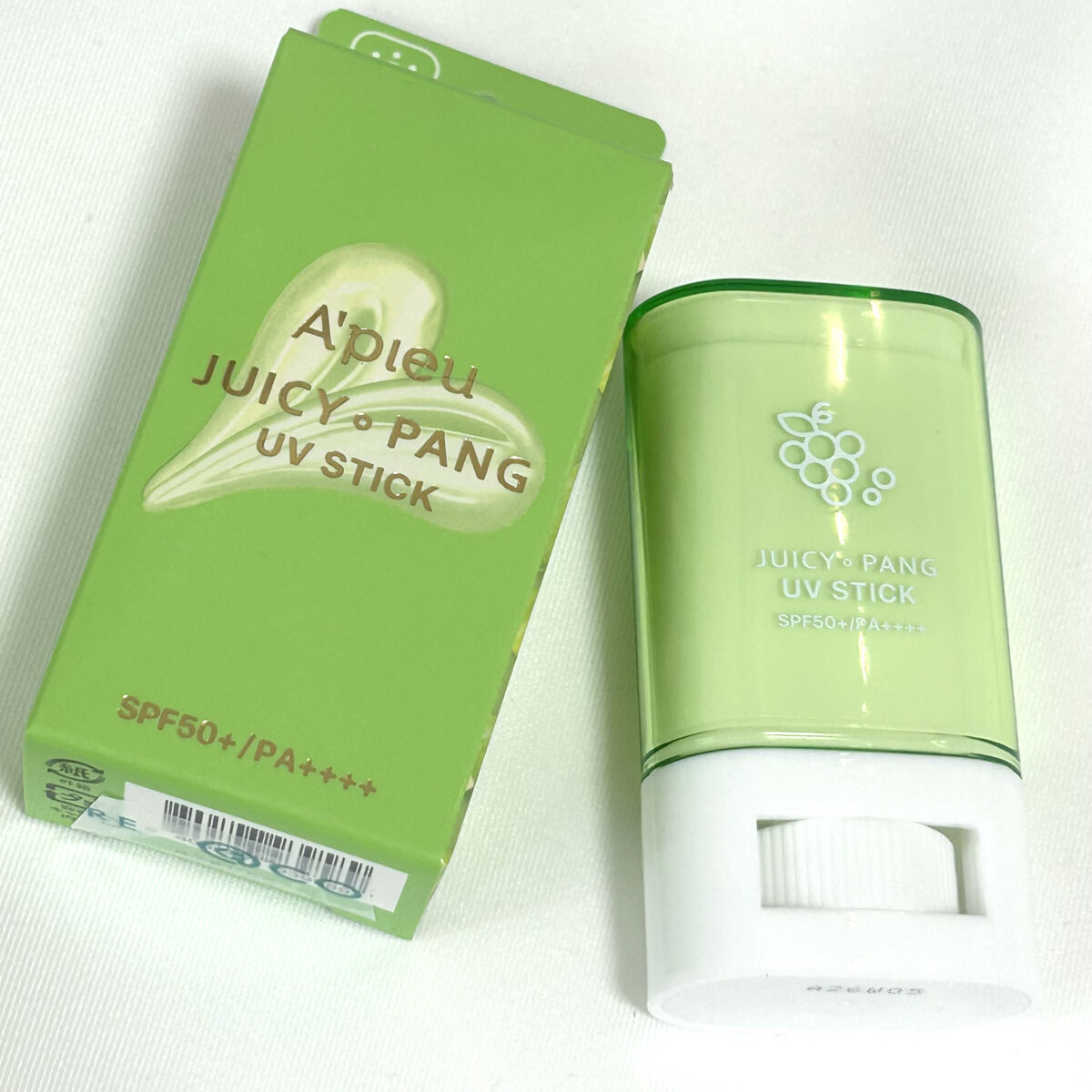 アピュー ジューシーパン UVスティック GR01 マスカットバー/A’pieu/日焼け止め・UVケアを使ったクチコミ（2枚目）