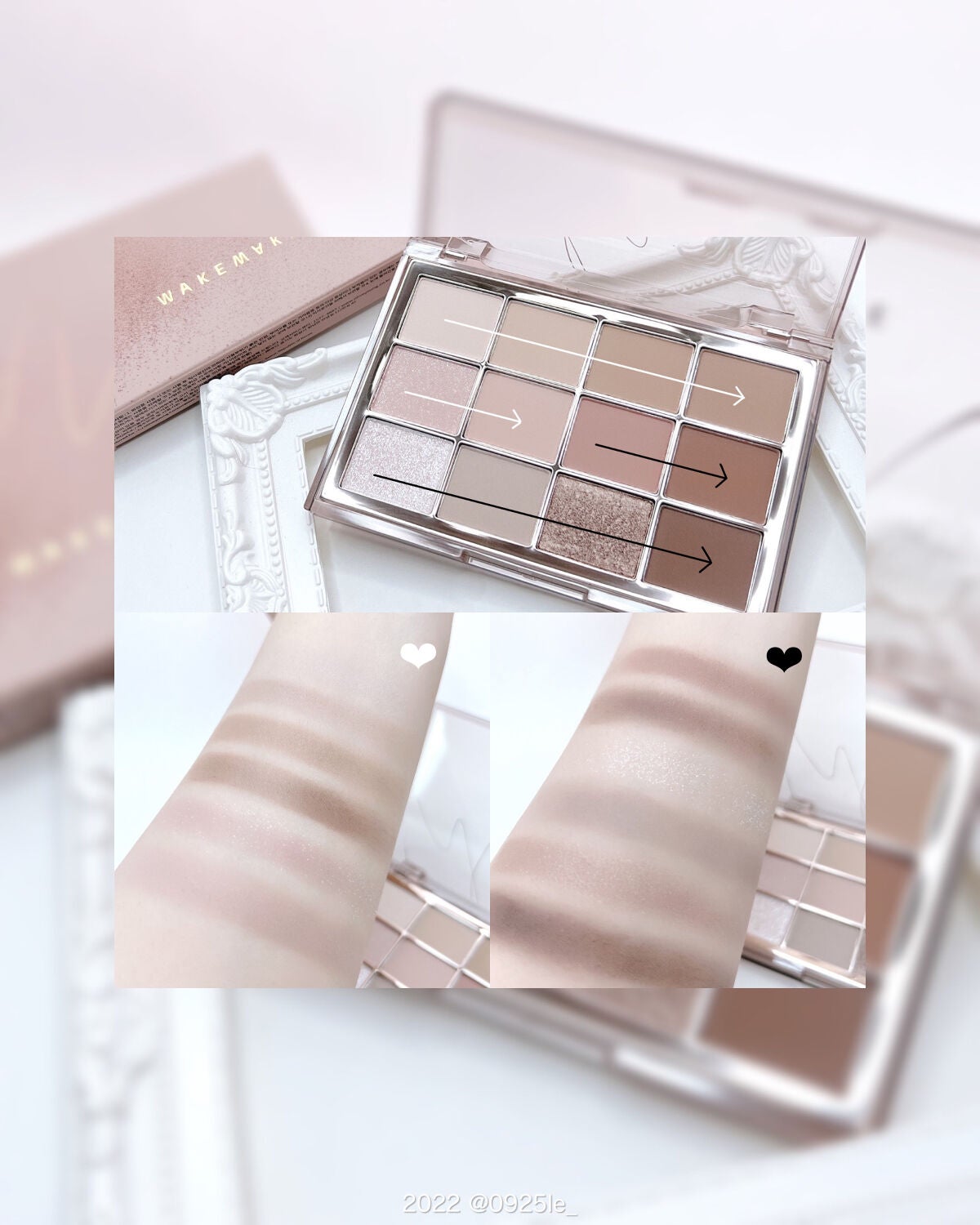 ソフトブラーリングアイパレット/wakemake/アイシャドウパレットを使ったクチコミ(3枚目)