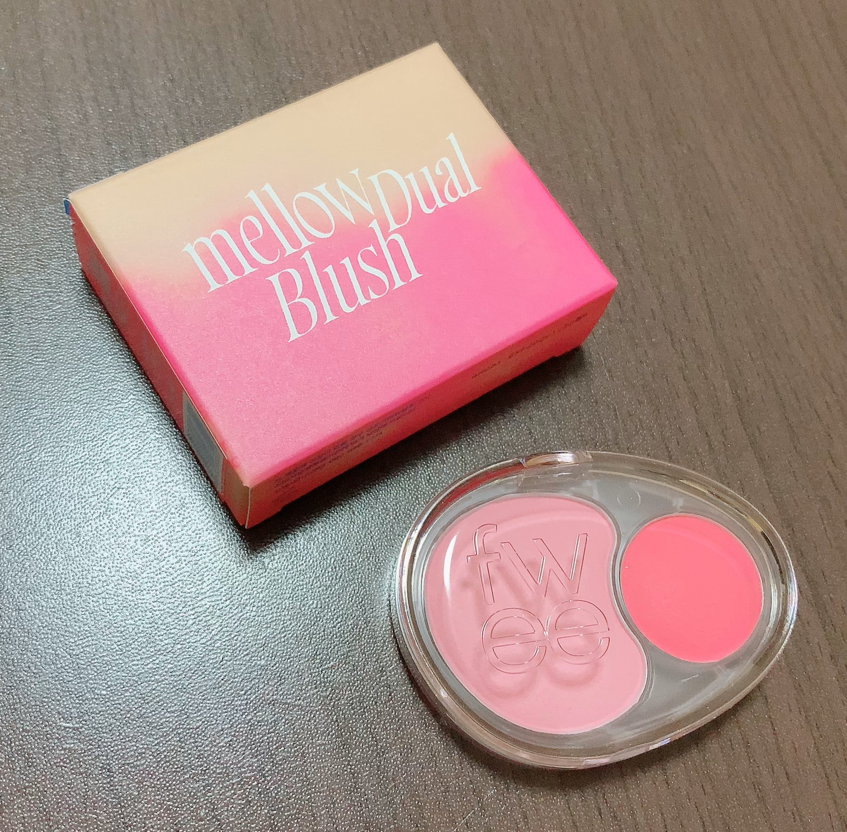 デュアルチークメロウ/fwee/ジェル・クリームチークを使ったクチコミ（1枚目）