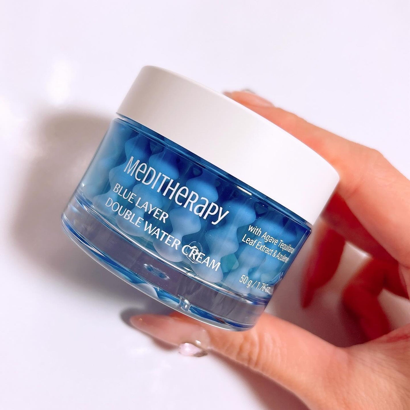 ブルーレイヤーダブルウォータークリーム/MEDITHERAPY/フェイスクリームを使ったクチコミ(7枚目)