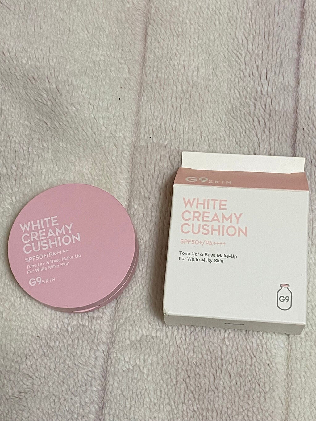 WHITE CREAMY CUSHION(ウユファンデ)/G9SKIN/化粧下地を使ったクチコミ(2枚目)