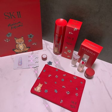 フェイシャル トリートメント エッセンス × MAISON KITSUNÉ ホリデー リミテッド エディション コフレ/SK-II/スキンケアキットを使ったクチコミ（1枚目）