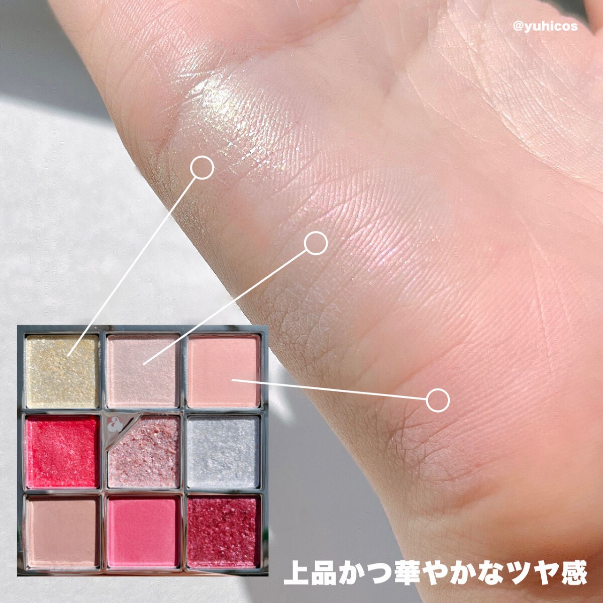 グリッターペディアアイパレット/unleashia/アイシャドウパレットを使ったクチコミ(2枚目)