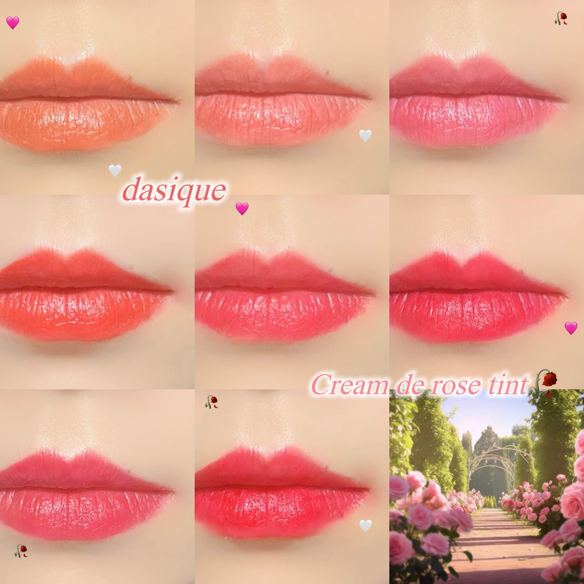 クリームドゥローズティント/dasique/リップティントを使ったクチコミ（2枚目）