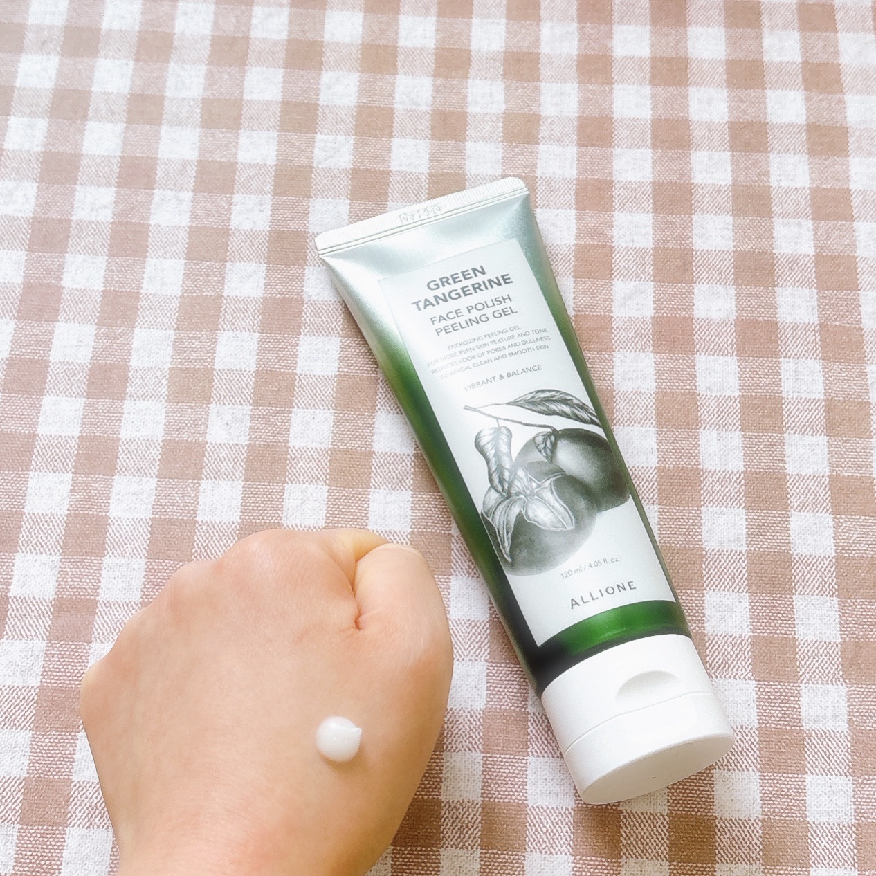 フェイスポリッシュピーリングジェル green tangerine/ALLIONE/ピーリングを使ったクチコミ（2枚目）