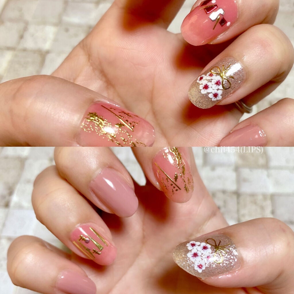 ネイルシール/Qoo10/ネイルシールを使ったクチコミ(2枚目)