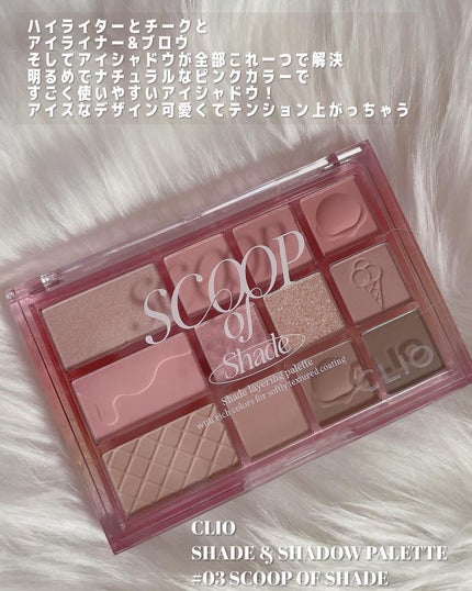 シェード アンド シャドウ パレット 03 SCOOP OF SHADE/CLIO/アイシャドウパレットを使ったクチコミ(2枚目)