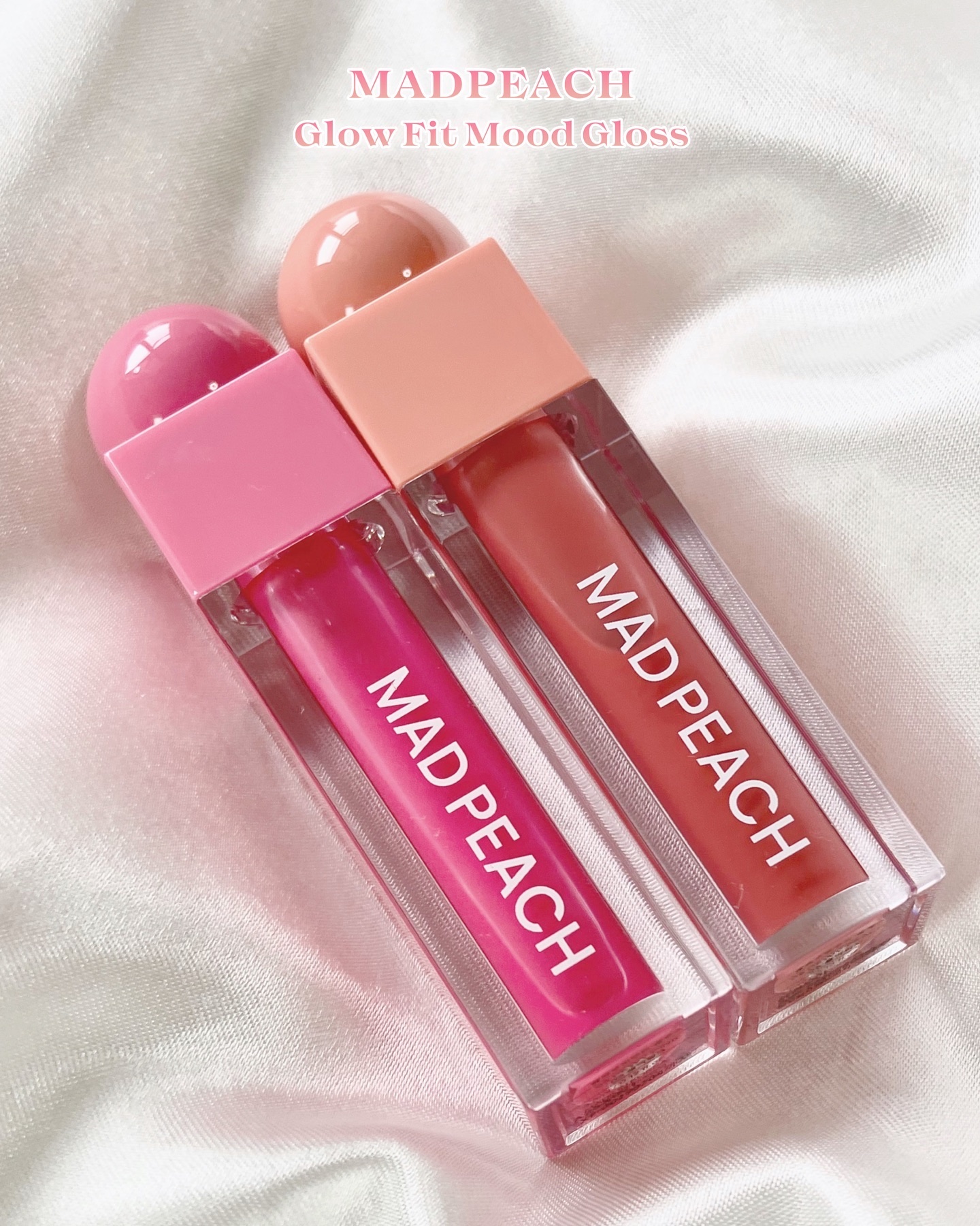 マッドピーチグロウフィットムードグロス 03 DEWY PINK/MAD PEACH/リップグロスを使ったクチコミ（2枚目）