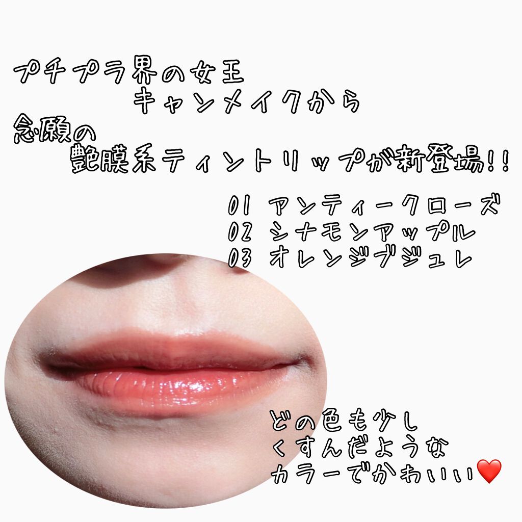 ジューシーリップティント/キャンメイク/口紅を使ったクチコミ（3枚目）