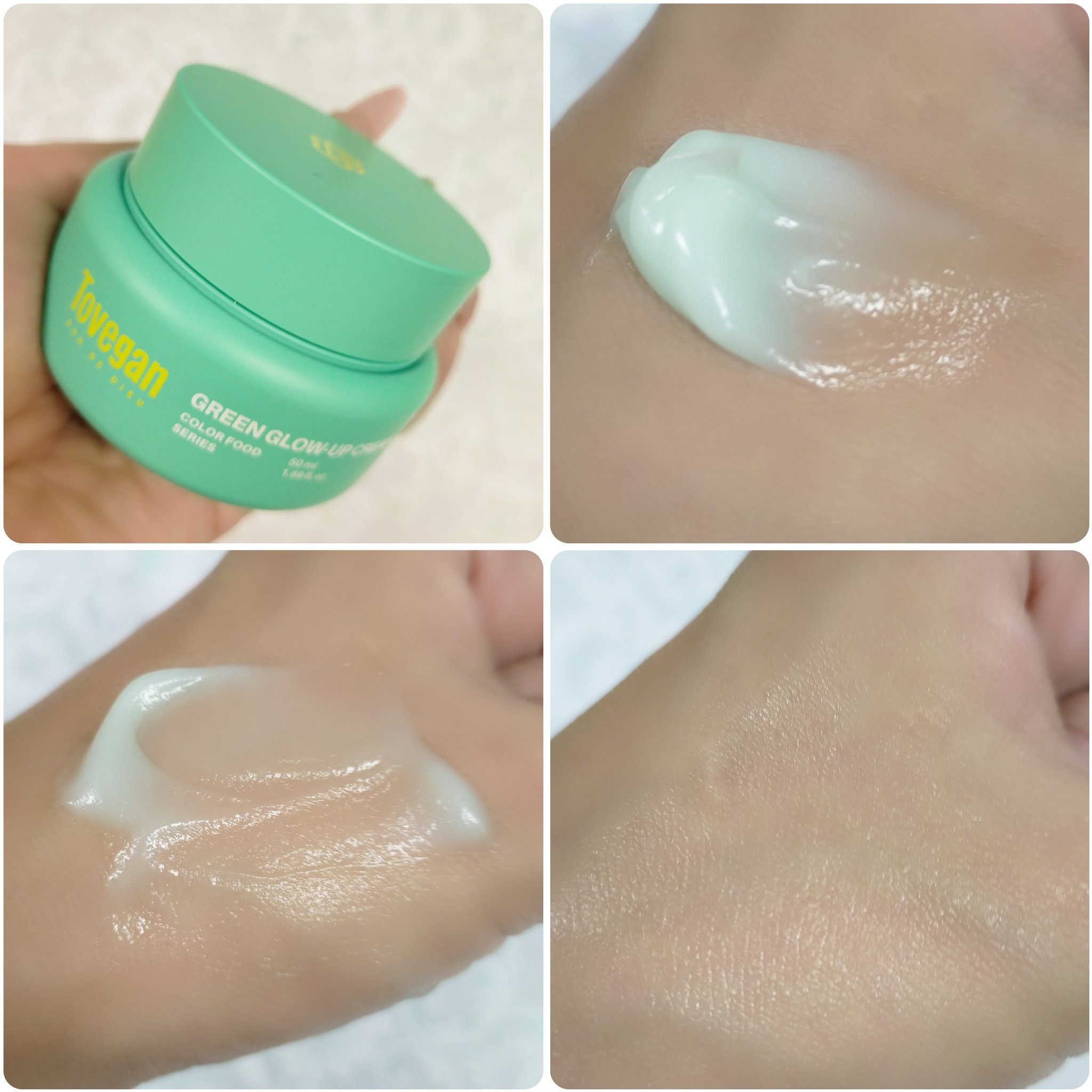 カラーフードシリーズグリーングロウアップクリーム/Tovegan/フェイスクリームを使ったクチコミ（3枚目）