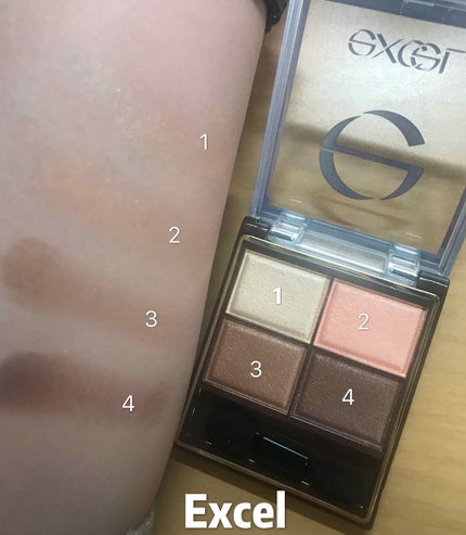 スキニーリッチシャドウ/excel/アイシャドウパレットを使ったクチコミ(3枚目)