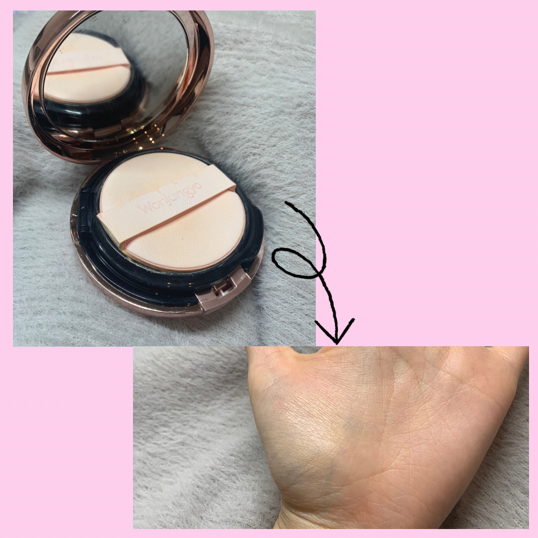 ウォンジョンヨ フィッティングクッション グロウ 01 ペールピンク/Wonjungyo/クッションファンデーションを使ったクチコミ（2枚目）