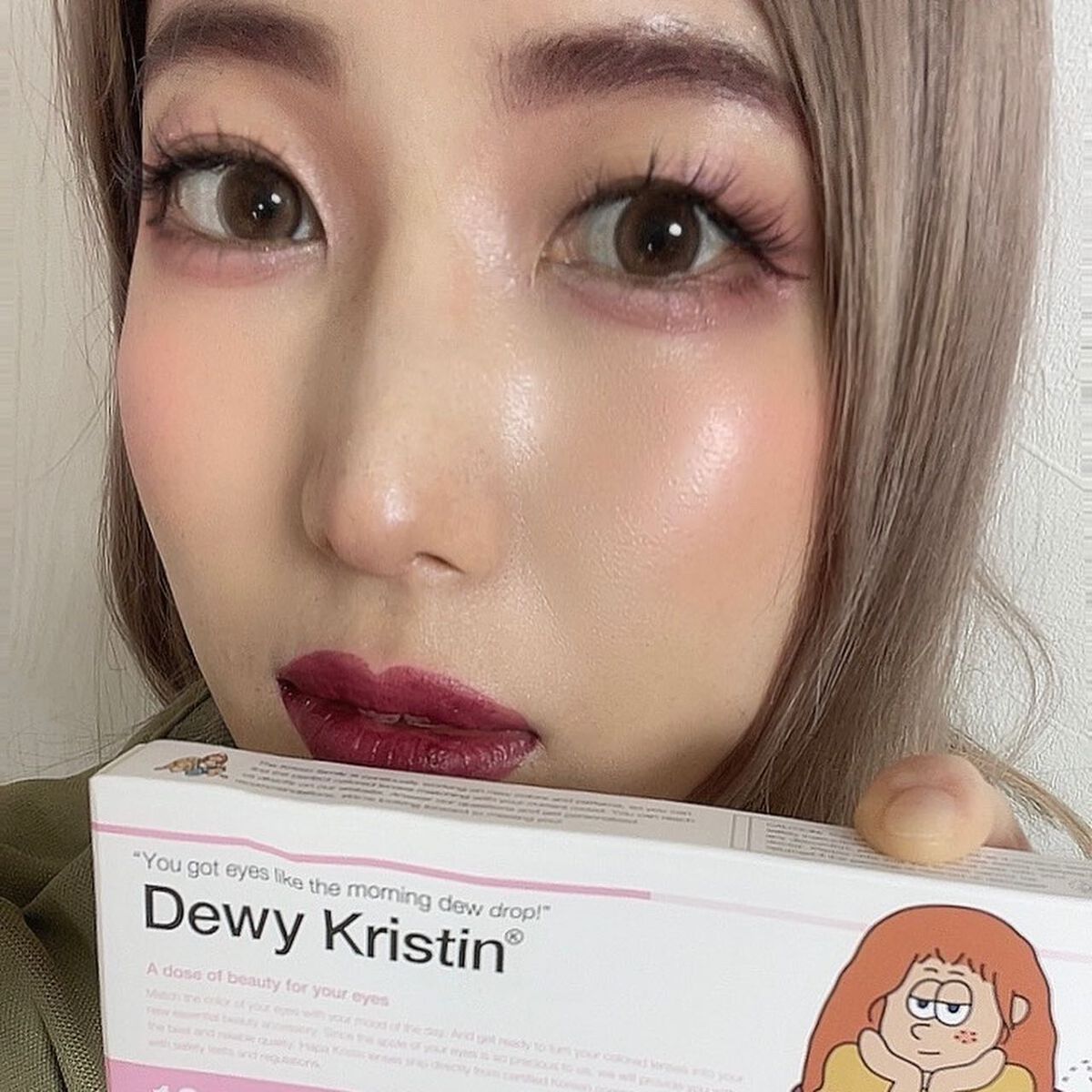 Dewy Kristin Monthly - ブラウン/Hapa kristin/カラーコンタクトレンズを使ったクチコミ（3枚目）