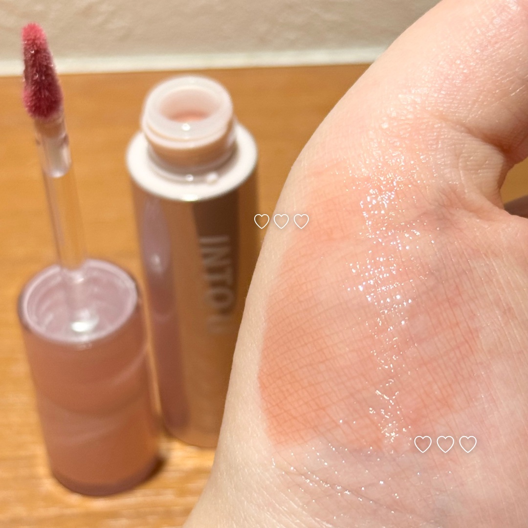 ジューシーパンピンググロス/INTO U/リップグロスを使ったクチコミ（3枚目）