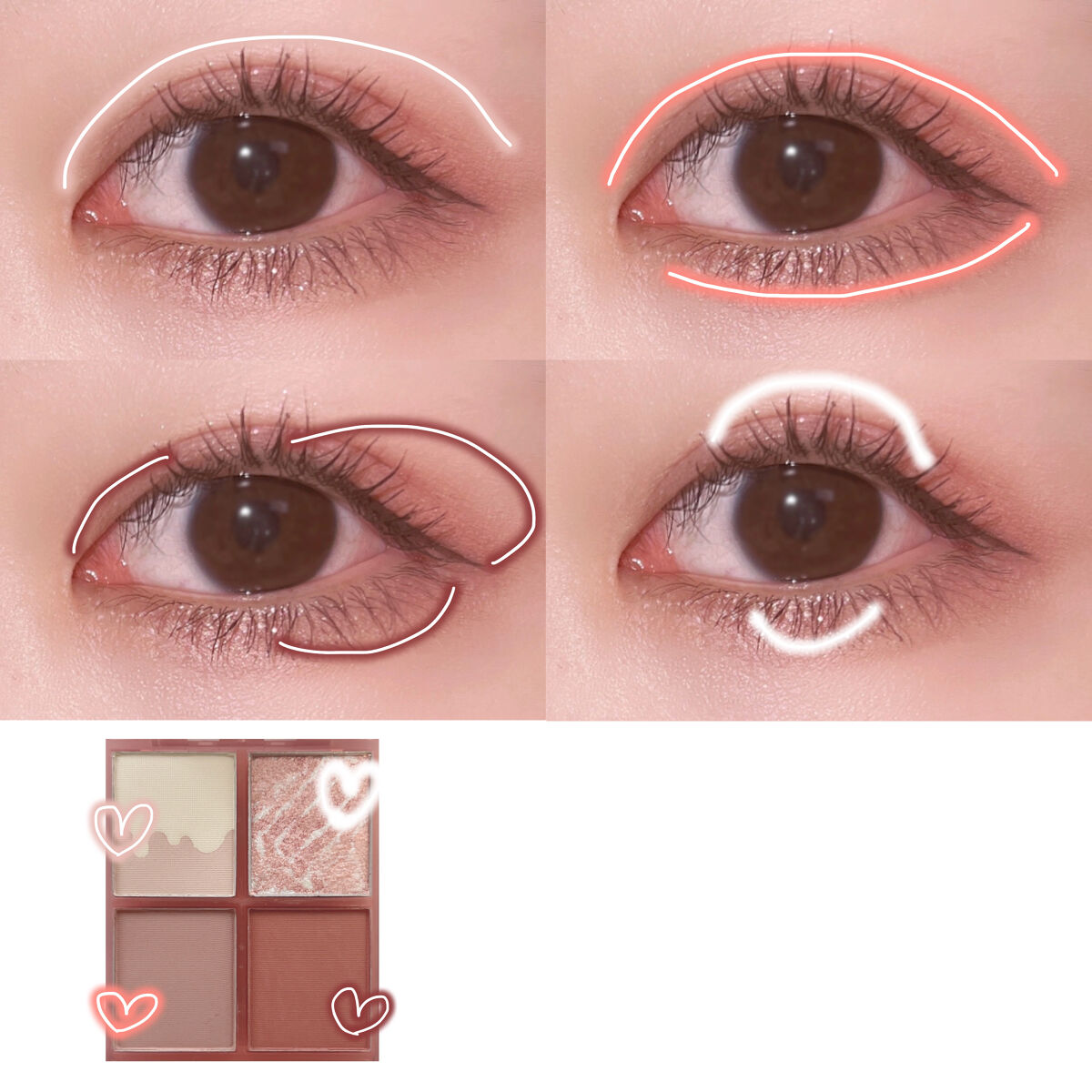 四色アイシャドウパレット/COLORKEY/アイシャドウパレットを使ったクチコミ（2枚目）