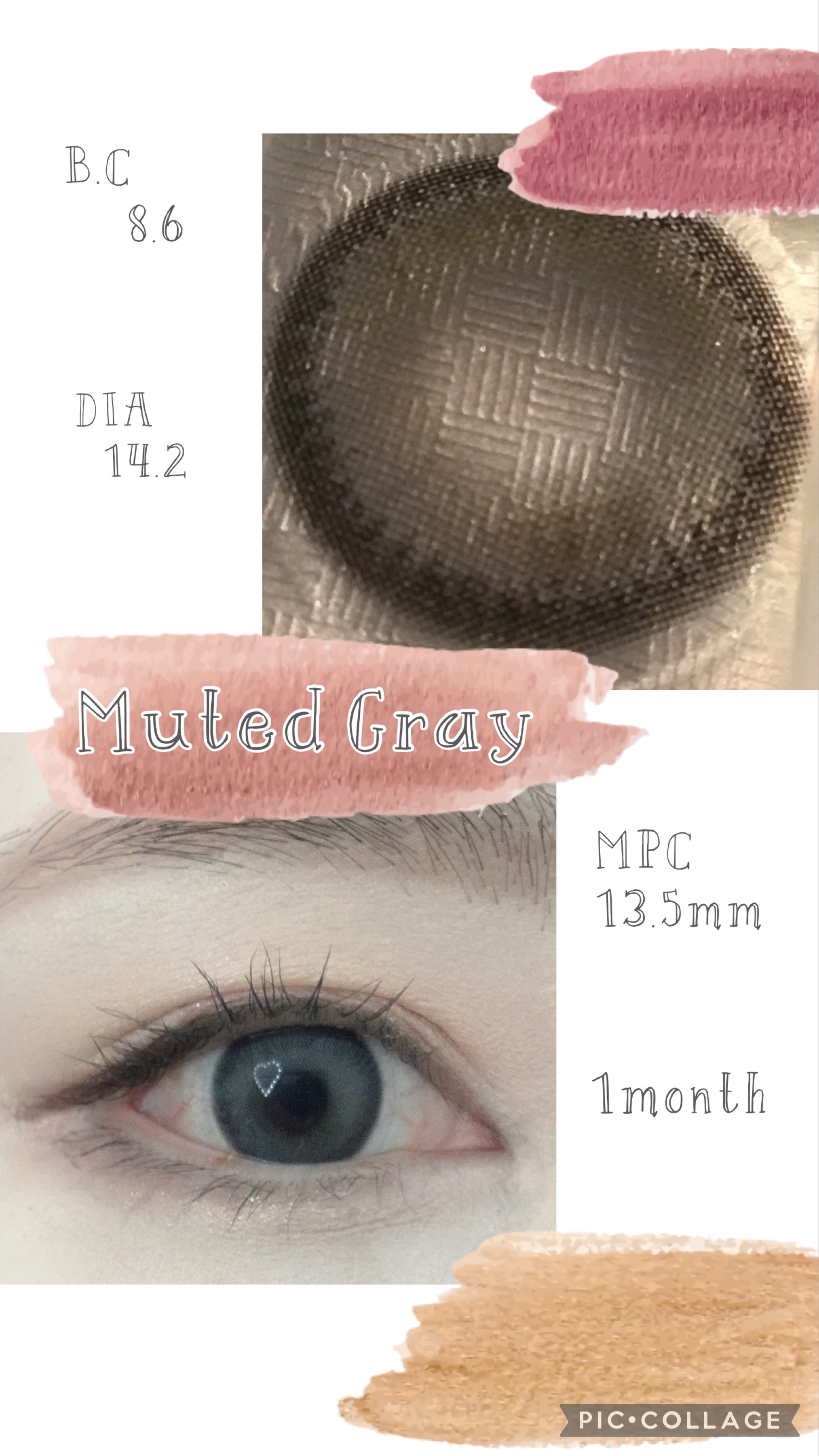 ミューテッド 01 グレー/OLOLA/カラーコンタクトレンズを使ったクチコミ（1枚目）